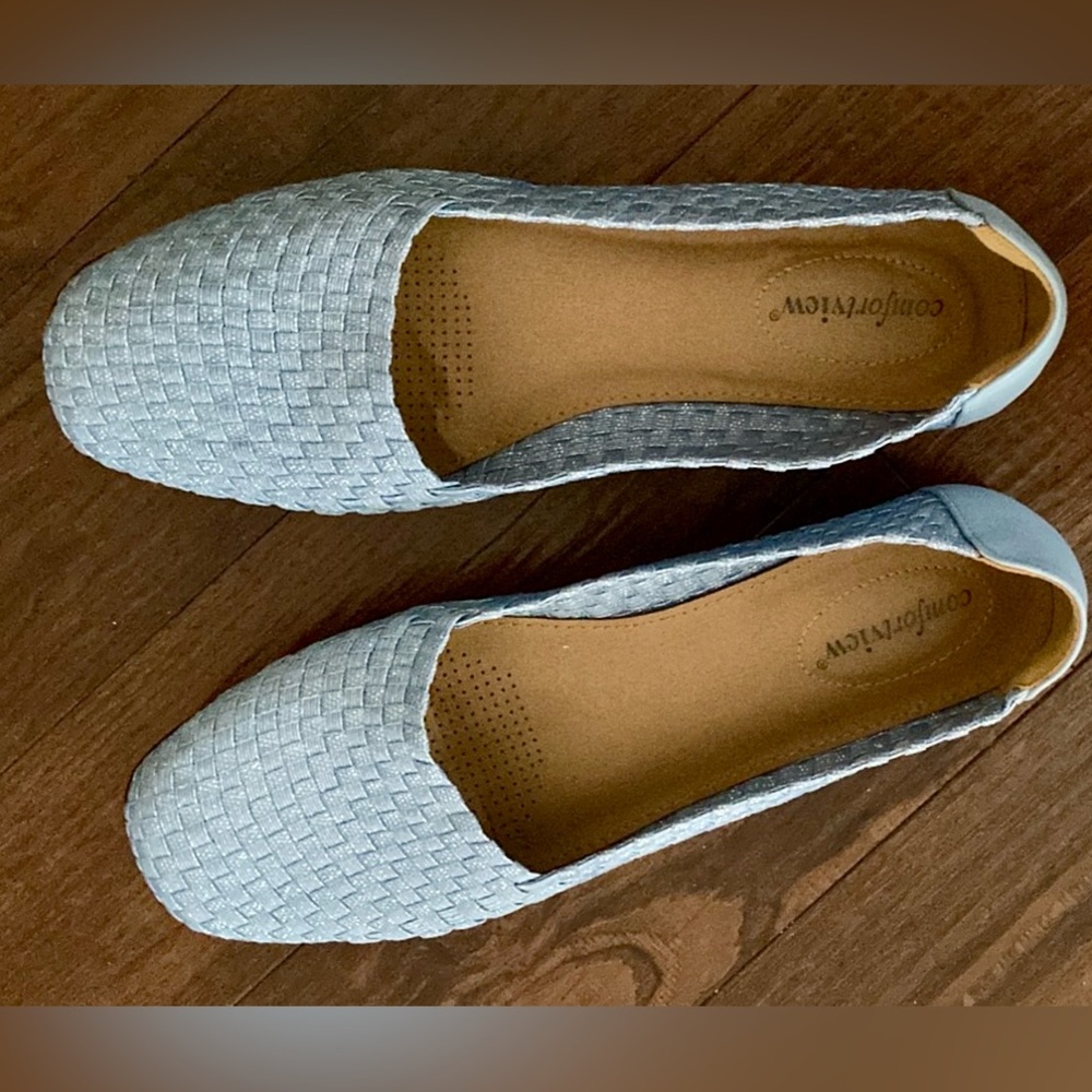 Comfortview Women's Blue Woven Flats 11 - Picture 8 of 8